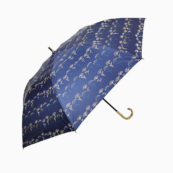 Short Wide Umbrella Heat-Shielding & Fully Light-Shielding Floral Print Sunshade Umbrella Black Coated Back