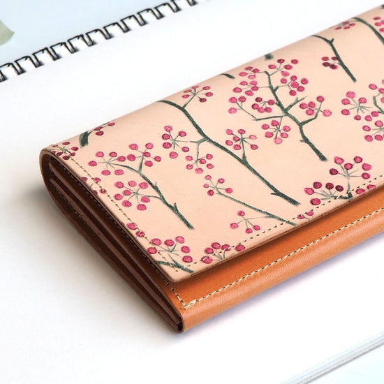 Flap Long Wallet (Akaimi) All Leather Women and Men