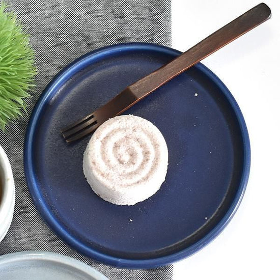 Navy Flat 12cm Round Plate, Blue Color Western Tableware, Round Plate, Made in Japan, Minoyaki, Stylish, Modern