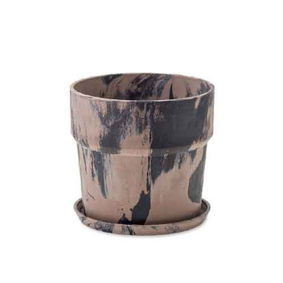 80991 [PLUS THE GREEN] Urban plant pot, cinnamon/charcoal