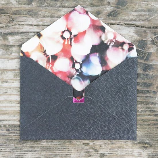 [Black × Flower Pattern] Stylish Envelope with Card HGC01C