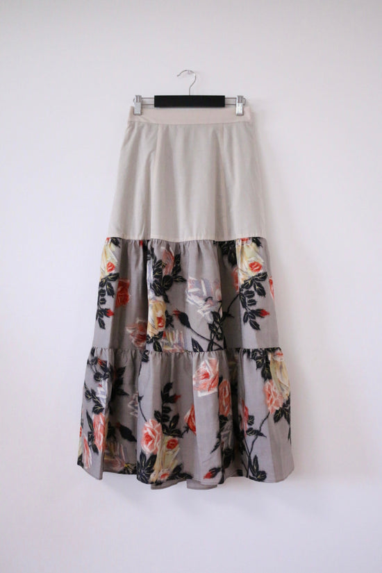 Roses -Meisen Teered Skirt Beige- (Japanese only)