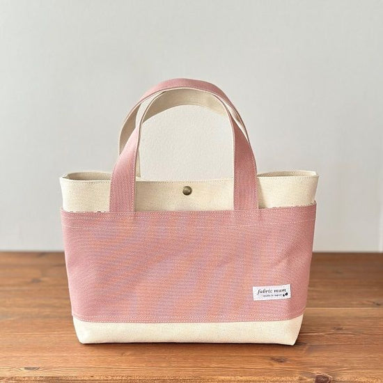 <New Item>M Tote of Solid Canvas *Smoky Coral