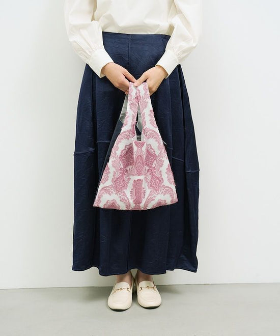 TWINS bag / pink damask × blue jeans / S