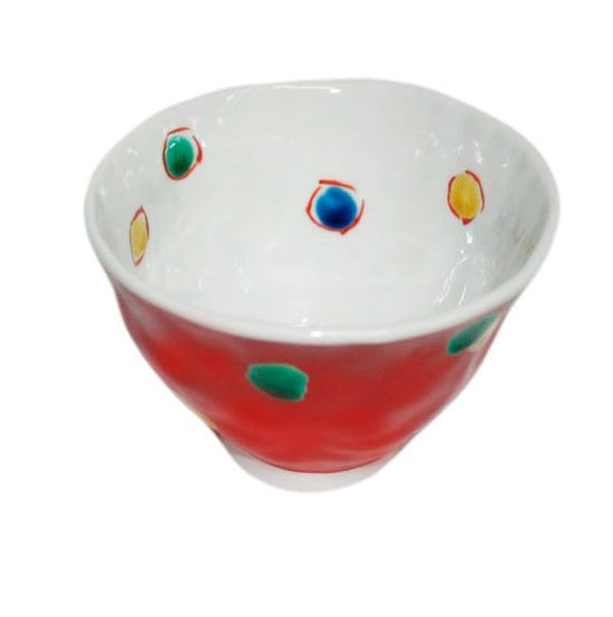 [Eisyou] Rice Bowl with Red Polka Dot Design (Small)