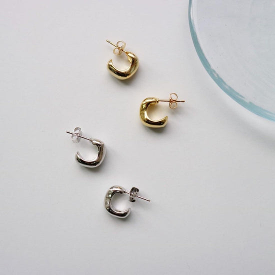 Square Mini Hoop Pierce / Earrings