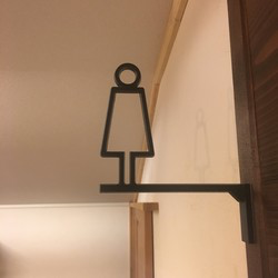 Toilet Sign Hollowed-Out Type for Women
