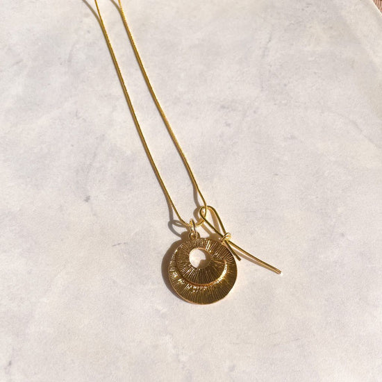 Antique Gold Charm Necklace