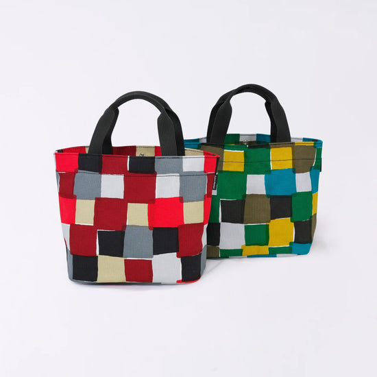 Kyoto Hand-Dyed Canvas Tote Bag (Horizontal) (Checkered)
