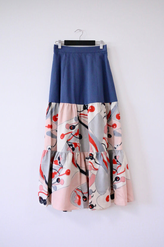 My World -Meisen Teered Skirt Navy