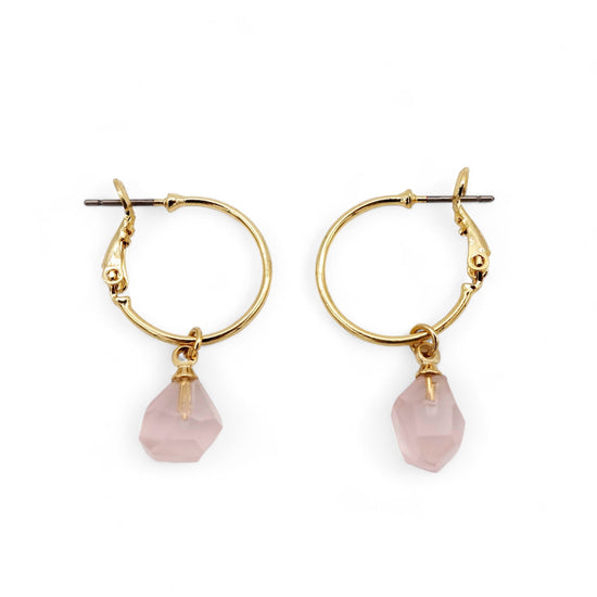 Bud Rose Quartz Pierced earrings