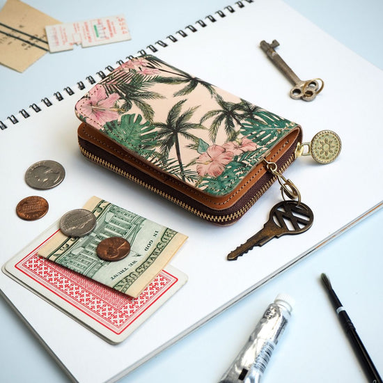 Key Wallet [ Mini Wallet + Key Case ] (Palm) Cowhide All Leather Compact