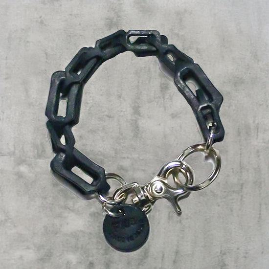 Mixed leather chain bracelet Italian leather