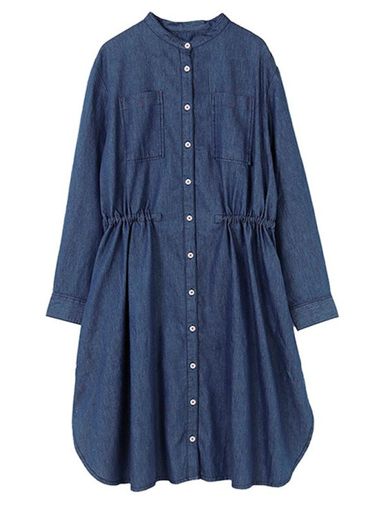 5.5oz Cotton Denim Shirt Dress (2 colors)