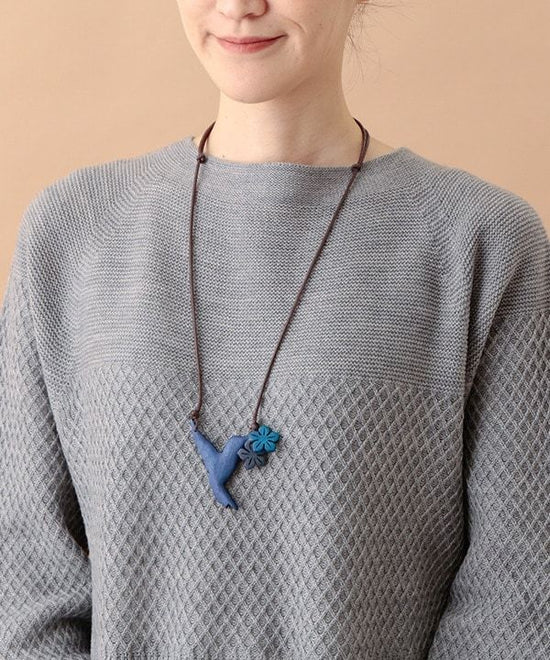 Wood Bird Hachidori Top Necklace (2 colors) A24WPN045