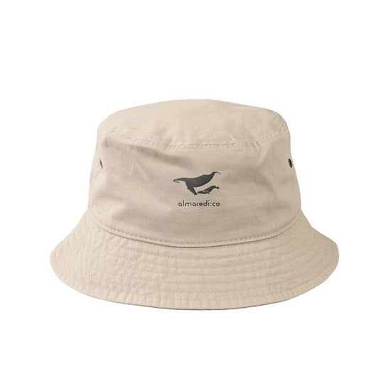 Cotton Bucket Hat Putti "Humpback whale parent-child bond".