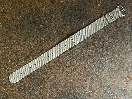 18mm wide gray nylon NATO strap