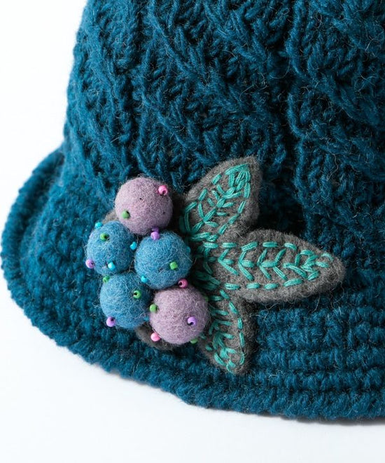 Spiral Knitted Corsage Hat Hat (2 colors)H24W015