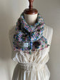 Handwoven tweed scarf | mid ♭114 [made with apparel leftover yarn]