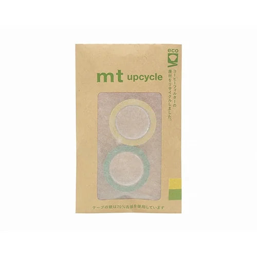 mt upcycle Masking Tape (Set of 2) – Pastel Lemon × Fresh Green, 15mm×7m
