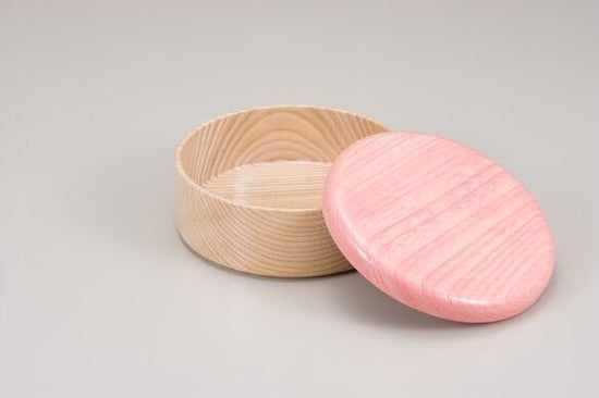 Colorful BOX Lid Pink/Body Shine SJ-0117 This wooden box is ideal for serving food in lunch boxes.