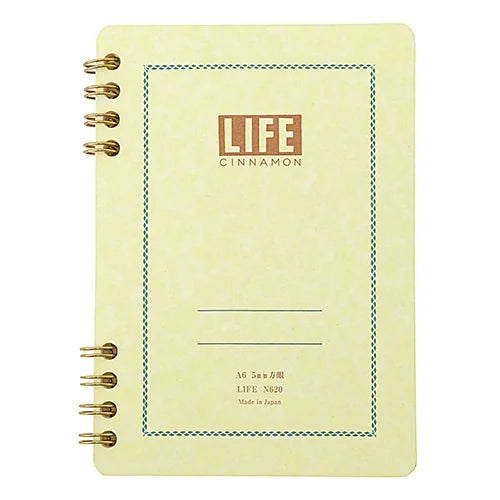 LIFE Cinnamon Ring Notebook – A6, Grid