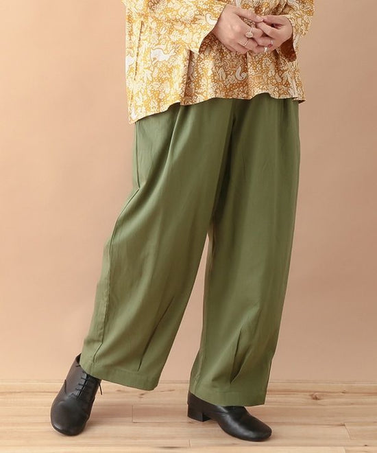 Colored cotton fine-ribbed corduroy cocoon pants 24W005