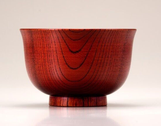 Zelkova 3.7 Feather Warped Soup Bowl, Akazuri SO-0473