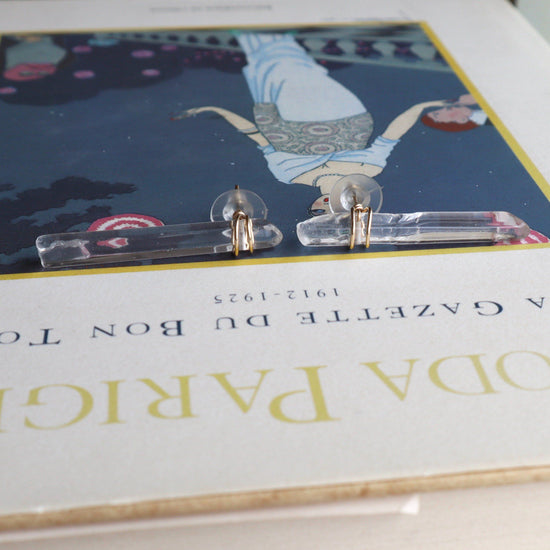 Crystal wire post pierce / Big size