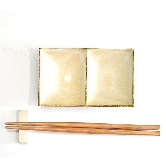 Two White Dividers, Small, White Japanese Tableware, Divider Plate, Made in Japan, Minoyaki, Stylish, Modern