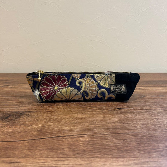 Kimono Remake Pen Case Obi and Leather C0252