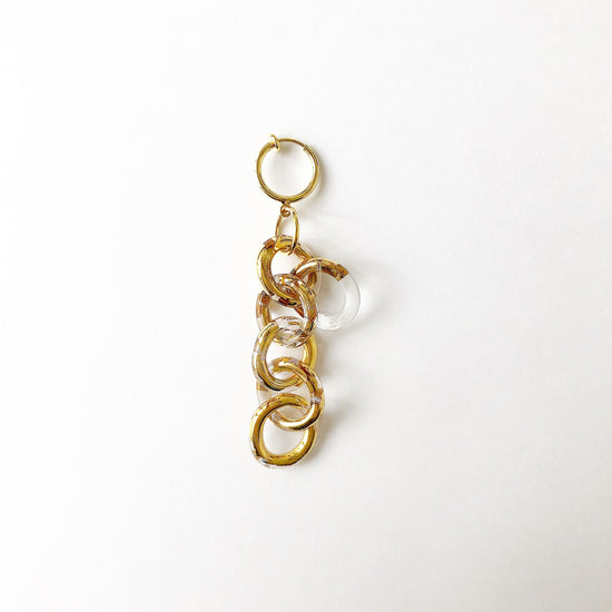 Gold Chain Pierced earrings / Clip-on earrings (One ear)