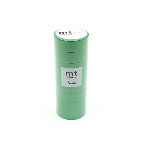 mt Masking Tape 8P – Green (8 rolls), 15mm×7m