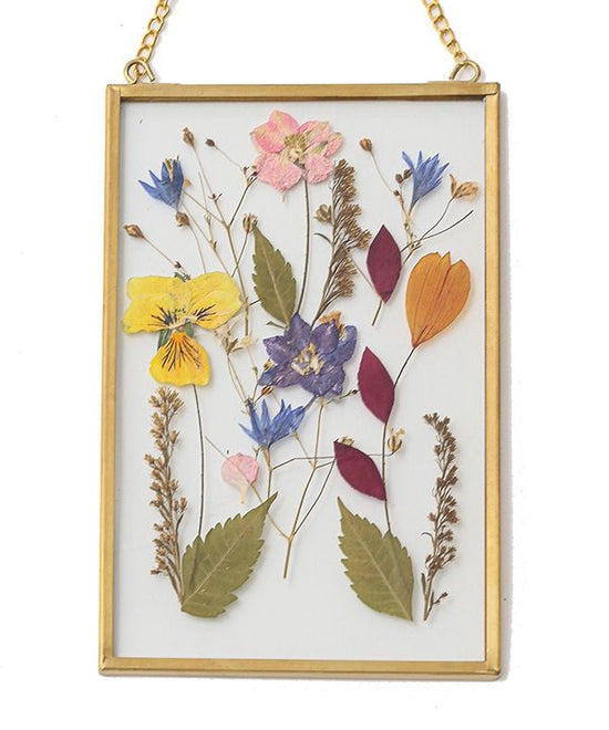 Pressed Flower Rectangle Glass Wall Decoration M17-2563