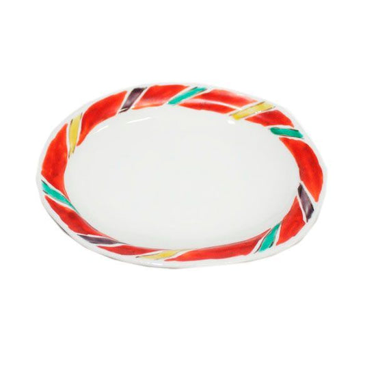 [Eisyou] Mamichi patterned six-sided oval dish