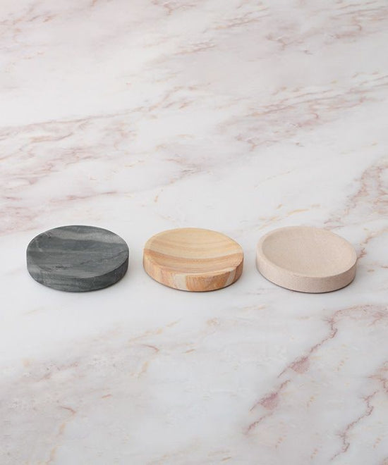 Sandstone & Natural Marble Round Plate (3 colors) M33-2531