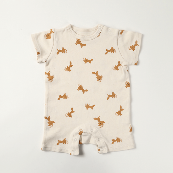 Fox and Wheat Rompers (Ivory)