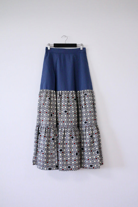 Dia -Meisen Teered Skirt Navy