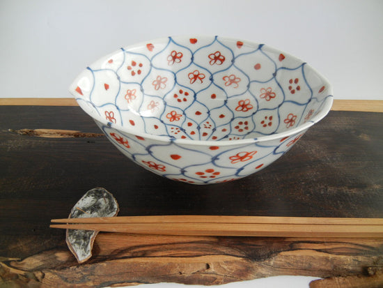 Tenkei hana-net oval small bowl