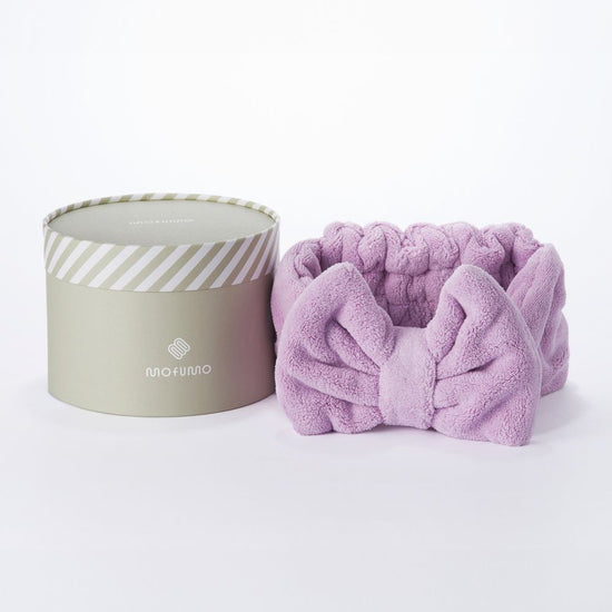 [mofumo]Night care turban for beautiful hair color: Berry (light purple)