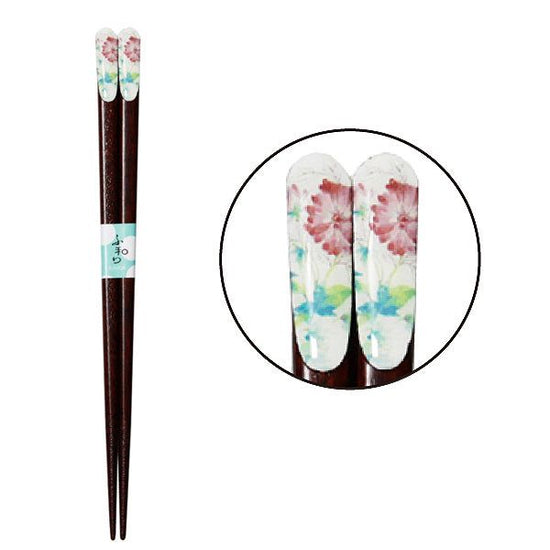 HANATSUMI TENPOU Chopsticks 21cm 2 kinds of single Chopsticks (Peony and Grape)