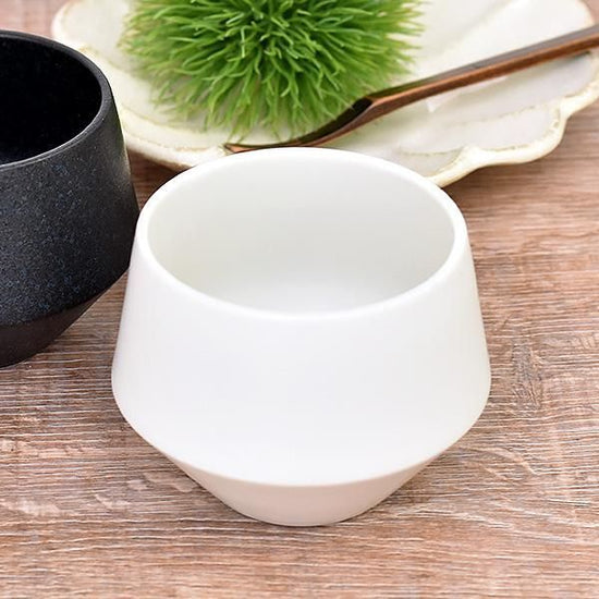 Frustum Sencha White White Japanese Tableware Teacup Made in Japan, Minoyaki, Stylish, Modern
