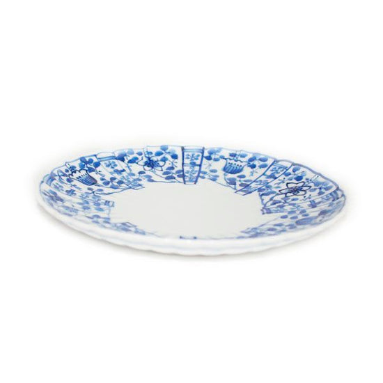 [Eisyou] Blemished plate with floral motifs, 6.5 x 6.5 cm