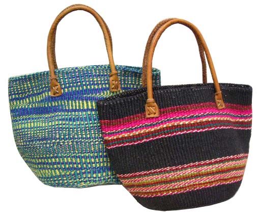 Border sisal bag M (assorted) KENB-005