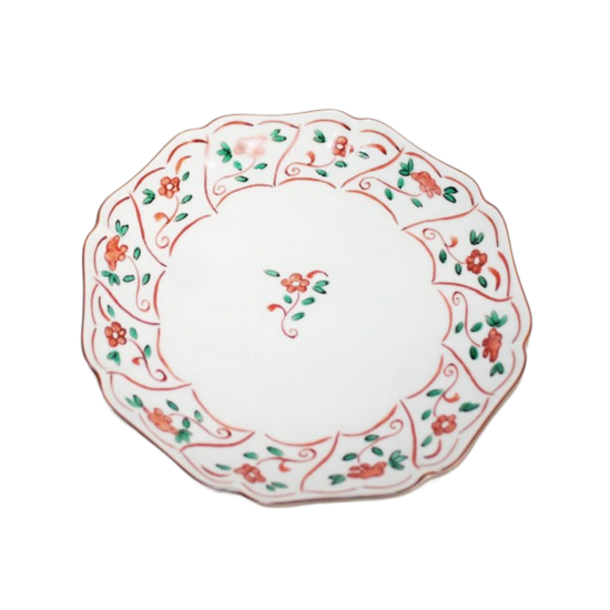 [Eisyou] 7"-Ringed Flower Dish with Nazuna Design (Limited Edition)
