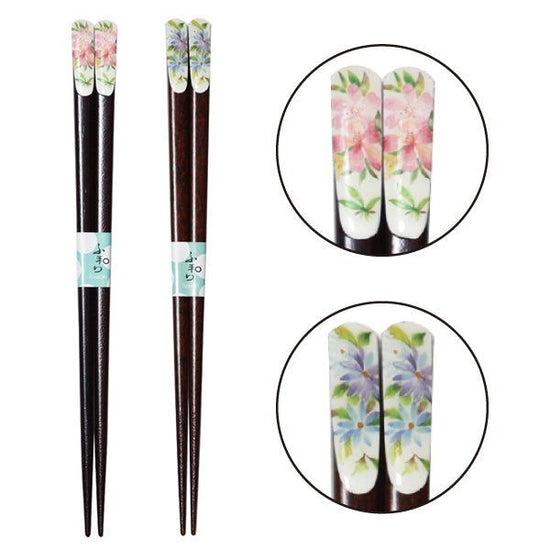 Hana Kaori Tenpou Chopsticks 21cm Single item 2 types Azalea Chrysanthemum