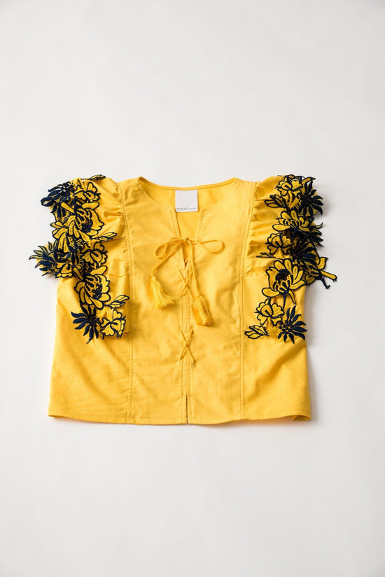 Flower Lace Blouse (Yellow)