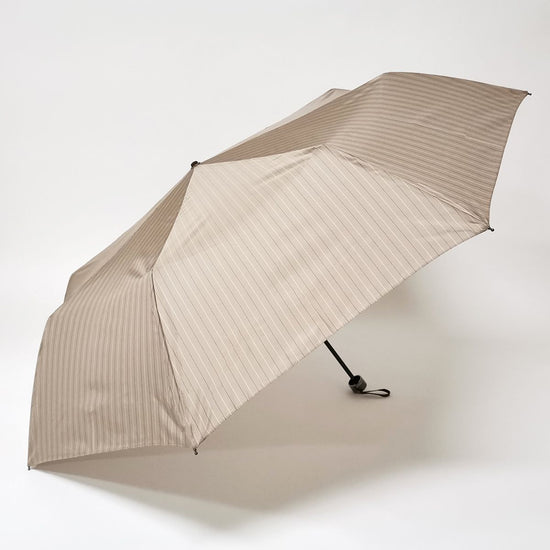 Super Mini Folding Umbrella for Men Yarn-Dyed Stripe Rain or Shine