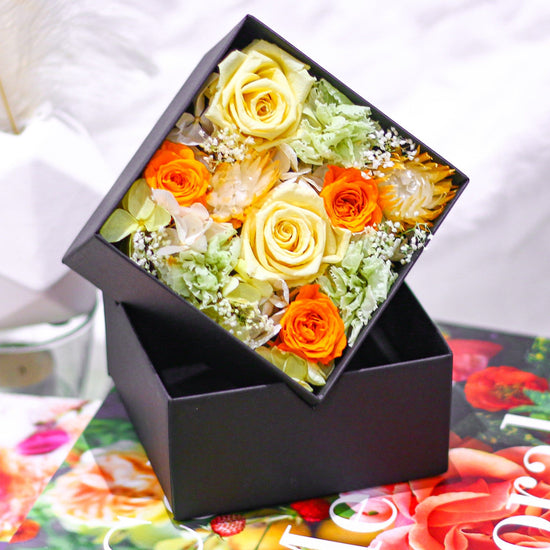 Preserved Flower Box <Citrine Yellow