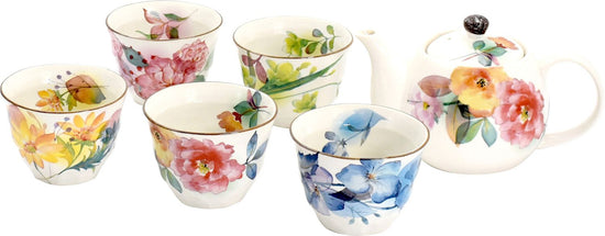 Rainbow Flower 5-Class Pot Tea Set